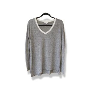 Wilfred Heather Gray V-Neck Sweater
